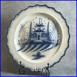 Antique Liverpool / Leeds Pearlware'Pagoda & Fence' Pattern Plate c1780 Exc+