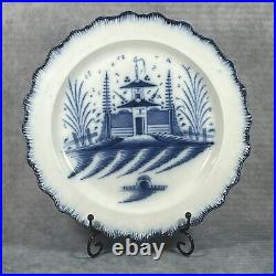 Antique Liverpool / Leeds Pearlware'Pagoda & Fence' Pattern Plate c1780 Exc+