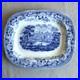 Antique Meat Plate C. 1840 James Wallace & Co Blue and White British Pottery