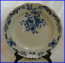 Antique Meissen Blue & White Plate Dish Deutsches Blumen & Snake Hand Painted