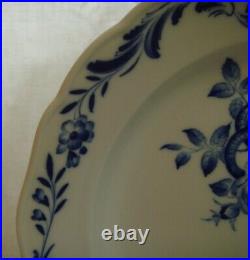 Antique Meissen Blue & White Plate Dish Deutsches Blumen & Snake Hand Painted