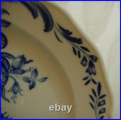 Antique Meissen Blue & White Plate Dish Deutsches Blumen & Snake Hand Painted