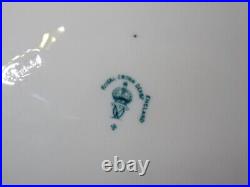 Antique Pair Of Royal Crown Derby Ship Scene Plates Blue & White 9