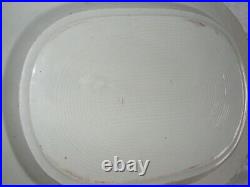 Antique Pearlware Pottery Meat Platter Plate Willow Blue White Pattern