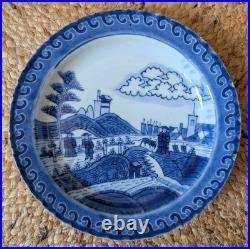 Antique Qing Dynasty Chinese Kangxi Van Frytom Blue and White Plate Dish D20cm