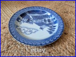 Antique Qing Dynasty Chinese Kangxi Van Frytom Blue and White Plate Dish D20cm