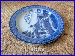 Antique Qing Dynasty Chinese Kangxi Van Frytom Blue and White Plate Dish D20cm
