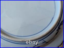 Antique Qing Dynasty Chinese Kangxi Van Frytom Blue and White Plate Dish D20cm