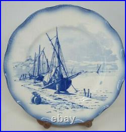 Antique SARREGUEMINES Utzschneider and Co MARINES Plates Set of 6 German