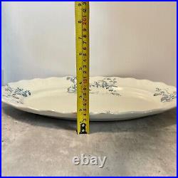 Antique Serving Plate Platter Blue Hancock Rosalind Opaque China 1906-12 18