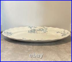 Antique Serving Plate Platter Blue Hancock Rosalind Opaque China 1906-12 18