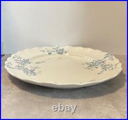 Antique Serving Plate Platter Blue Hancock Rosalind Opaque China 1906-12 18