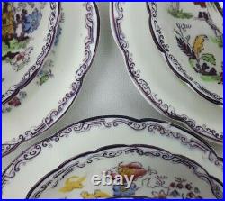 Antique Shore Coggins & Holt Pekin Plum China 6x Tea Trios Purple Willow