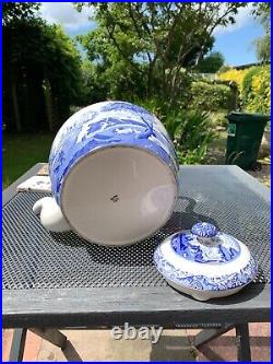 Antique Spode Very Large Lemonade Kettle Blue And White