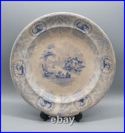 Antique Stoneware Main Dinner Plate ALBION Pattern (Early 1800s)