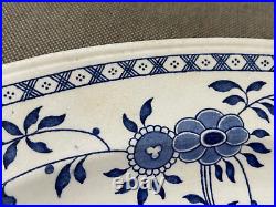 Antique T. G. Green & Co Delft Pattern Large Blue & White Ceramic Platter / Tray