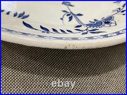 Antique T. G. Green & Co Delft Pattern Large Blue & White Ceramic Platter / Tray