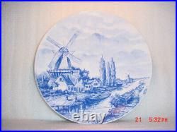 Antique VILLEROY & BOCH Wallerfangen Blue White Charger Nautical Delft 12 Plate