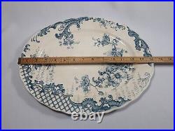 Antique Very Rare Hanley Porcelain Serving Platter Trellis 1894