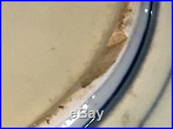 Antique Vintage Asian Porcelain Blue & White Platter Wall Plate 11 1/4