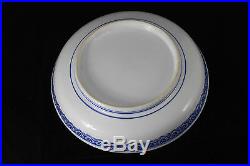 Antique/Vintage Blue White Chinese Porcelain Plate Charger Low Bowl