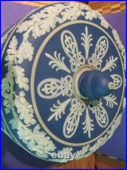 Antique Wedgwood Jasperware COBALT Blue Covered Cake Dessert Cheese Dome ONLY