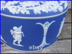 Antique Wedgwood Jasperware COBALT Blue Covered Cake Dessert Cheese Dome ONLY