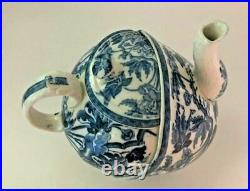 Antique Wedgwood Peony Simple Yet Perfect Teapot Blue & White Transfer c1909