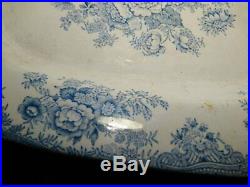 Antique blue and white platter, Chinese export, meat plate