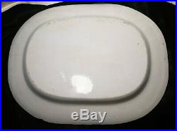 Antique blue and white platter, Chinese export, meat plate