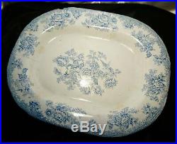 Antique blue and white platter, Chinese export, meat plate