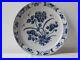 Antique ceramic Delft blue &white large plate. Charger Pottery. 18th. Mark