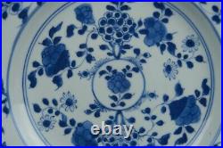 Antique chinese porcelain plate 18thC blue and white