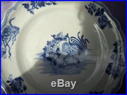 Antique exported chinese porcelain blue white platter plate dish