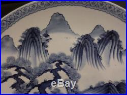 Antique large Beautiful Japanese Imari Blue-White Porcelain Plate 16