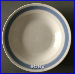 Arabia Finland Soup Plate White Blue 1964-1971