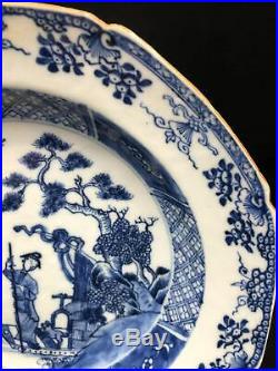 Authentic 17/18th C Kangxi Blue & White Glazed Porcelain Octagonal Plate 9