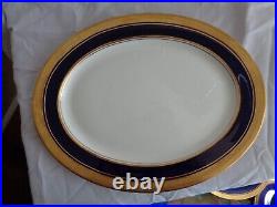 Aynsley Buckingham Cobalt Blue Gold Encrusted 8216 17 Inch Platter