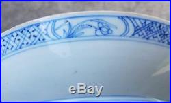 Beautiful Blue White Kangxi Period Antique Chinese Plate Staples Export