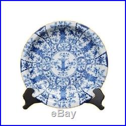 Beautiful Blue and White Chinoiserie Floral Plate 18 Dia