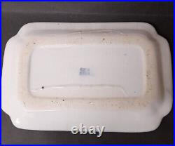 Beautiful Vintage Chinese Blue & White Ceramic Hand Painted Serving Plate