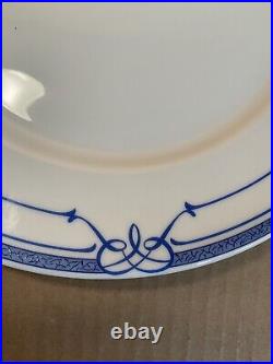 Bernardaud Café Paris Limoges France Set Of 4 Blue Dinner Plates 10-1/4