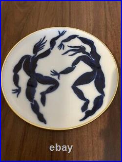 Bernardaud Limoges Bacchanale Blue White Decorative Plate, Herve VanDer Straeten