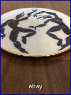 Bernardaud Limoges Bacchanale Blue White Decorative Plate, Herve VanDer Straeten