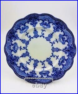 Bishop & Stonier 4 Antique Flow Blue LAWRENCE Pattern 9 Porcelain Plates