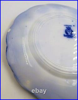 Bishop & Stonier 4 Antique Flow Blue LAWRENCE Pattern 9 Porcelain Plates
