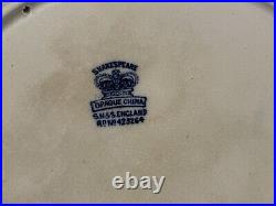Blue And White Transferware Plate Of Shakespeare By Samuel Hancock & Sons 1904