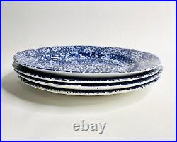 Blue Calico Staffordshire England China 10.5 Dinner Plate Crownford Blue white