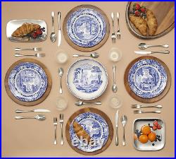 Blue Italian Luncheon Plates Set of 4