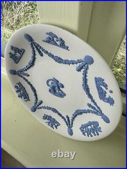 Blue On White Wedgewood Plate (rare) Showing Cupid Sharpening His Arrows